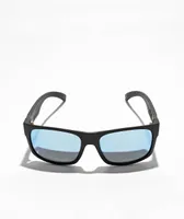 Madson Camino Matte Black & Enhanced Blue Chrome Polarized Sunglasses