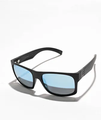 Madson Camino Matte Black & Enhanced Blue Chrome Polarized Sunglasses