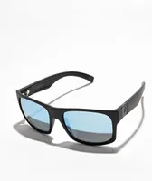 Madson Camino Matte Black & Enhanced Blue Chrome Polarized Sunglasses