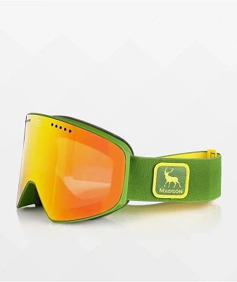 Madson Cylindro Buck Green Snowboard Goggles