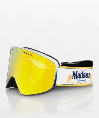 Madson Cylindro Cerveza White Snowboard Goggles