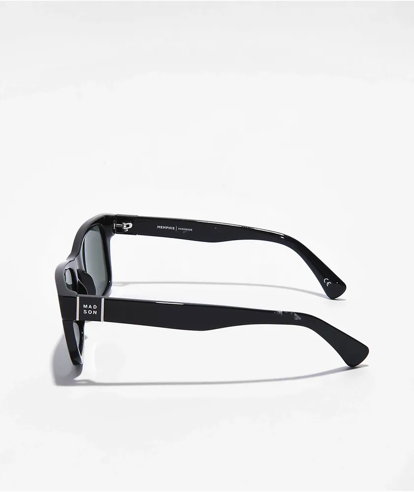 Madson Memphis Gloss Black Polarized Sunglasses