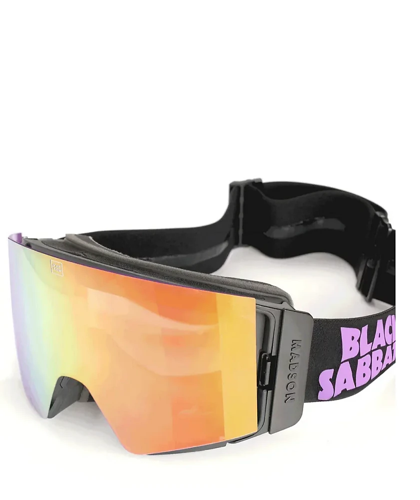 Madson x Black Sabbath Switch Purple Mirror & Light Rose Gold Snowboard Goggles