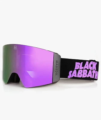 Madson x Black Sabbath Switch Purple Mirror & Light Rose Gold Snowboard Goggles