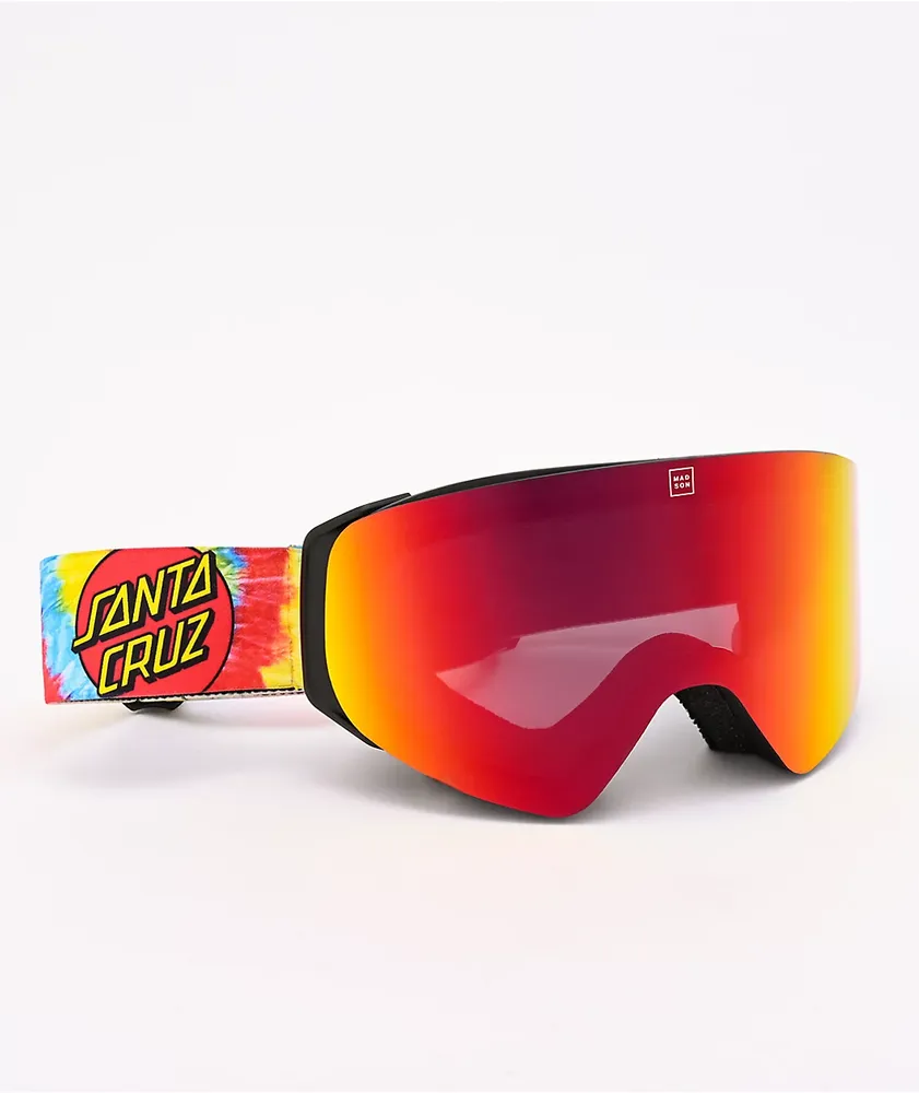 Madson x Santa Cruz Cylindro Screaming Hand Tie Dye Snowboard Goggles