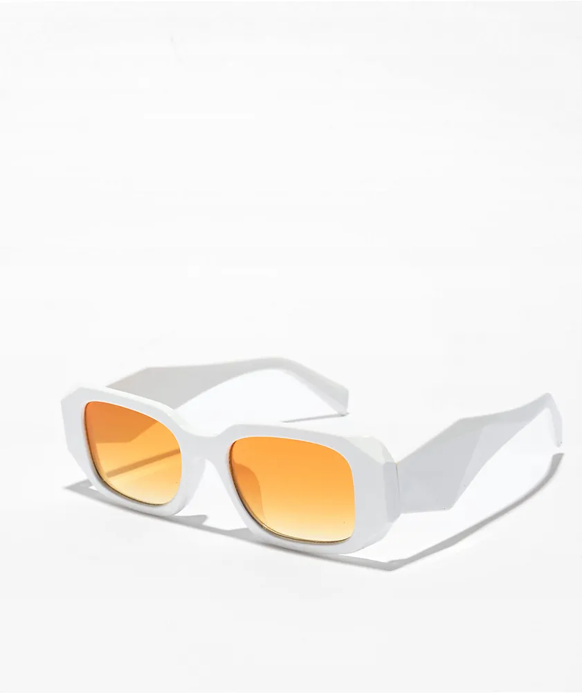 Major White Rectangle Sunglasses