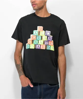 Mall Grab Blocks Black T-Shirt