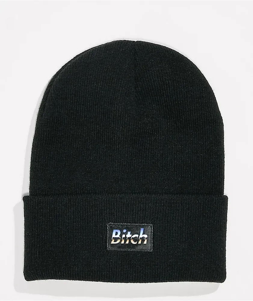 Married To The Mob Bitch Box Black Beanie