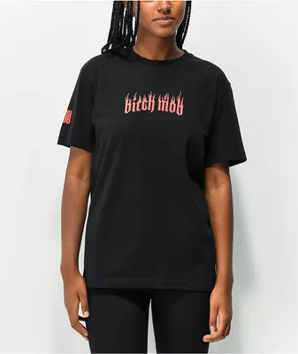 Married To The Mob Bitch Mob Black T-Shirt