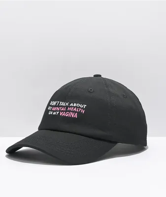 Married To The Mob Don't Talk Black Strapback Hat