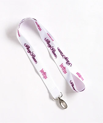 Married To The Mob Pussy Power White Lanyard