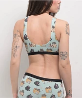 MeUndies Cats Being Cats UltraModal Core Scoop Bralette