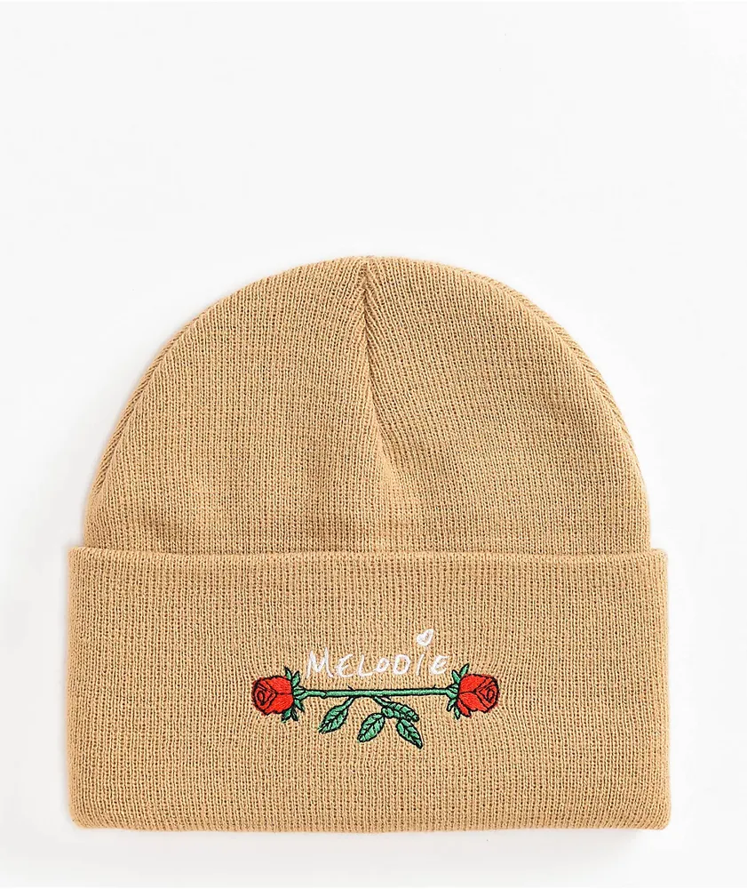 Melodie Double Rose Sand Beanie 