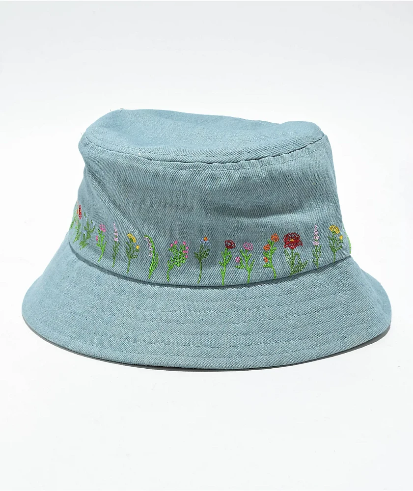 Melodie Garden Light Blue Bucket Hat