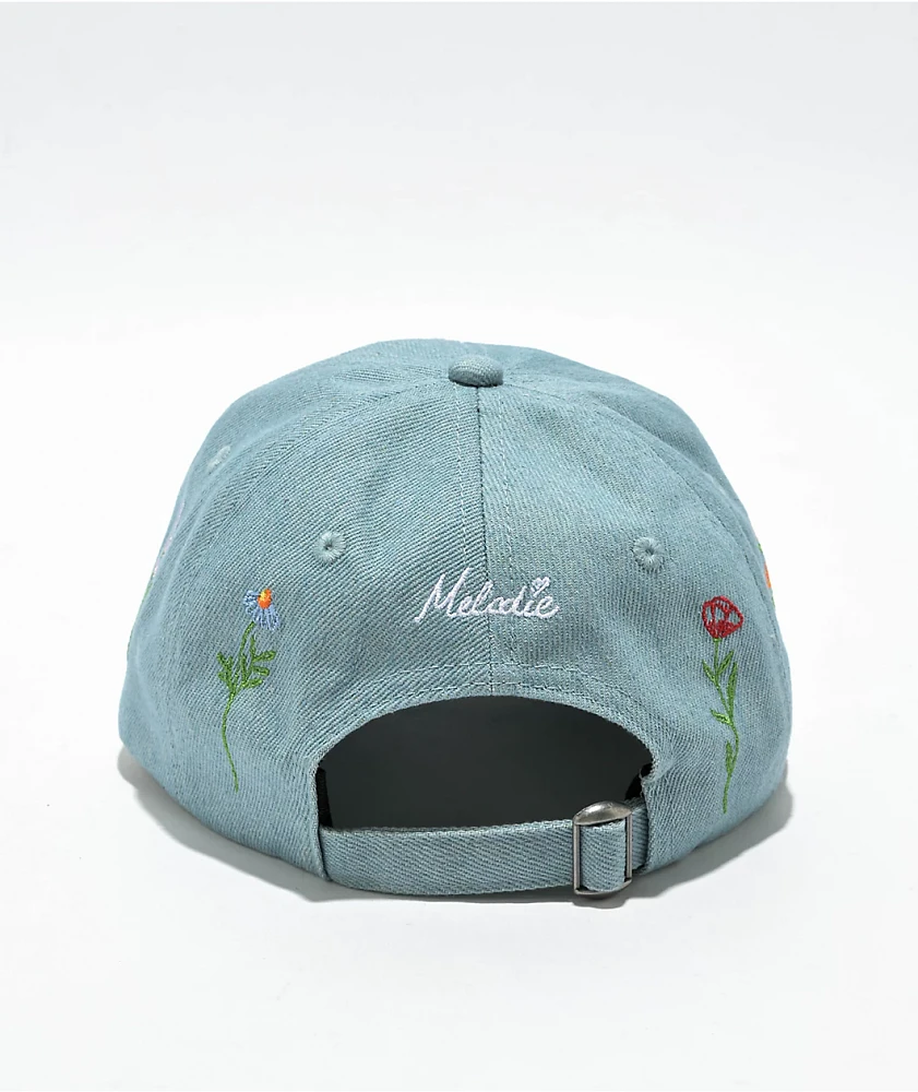 Melodie Garden Light Blue Strapback Hat