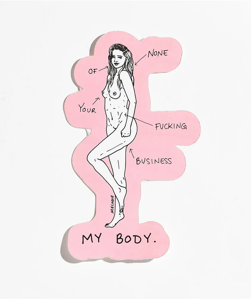 Melodie My Body Pink Sticker