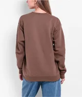 Melodie Not Today Honey Brown Crewneck Sweatshirt 