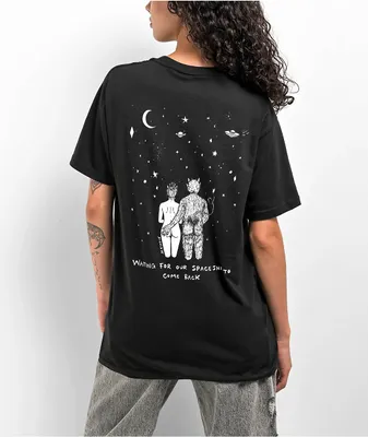 Melodie Our Spaceship Black T-Shirt