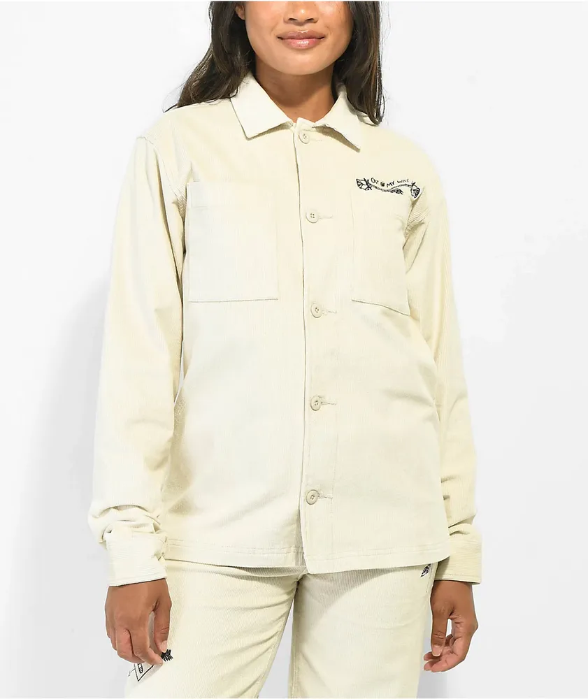 Melodie Out Of My Way Natural Corduroy Shirt Jacket