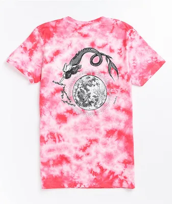 Melodie Over Moon Pink Tie Dye T-Shirt
