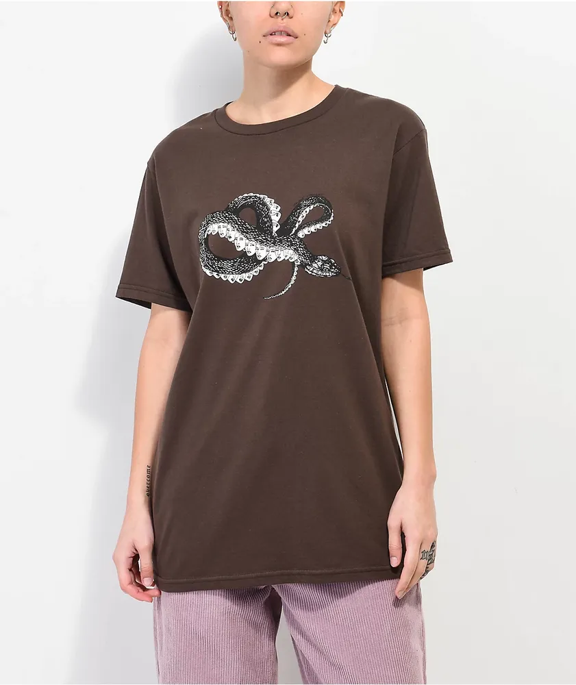 Melodie Reverse Medusa Brown T-Shirt