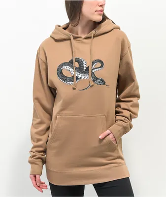 Melodie Reverse Medusa Tan Hoodie