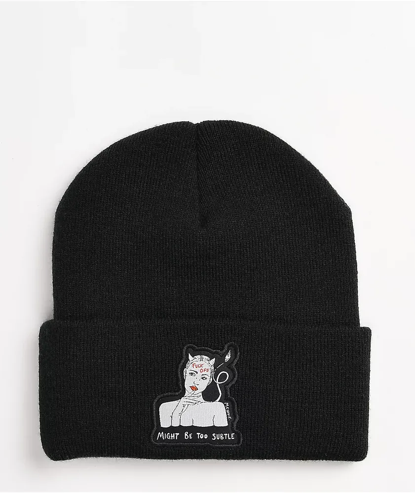 Melodie Too Subtle Black Beanie