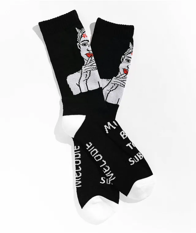 Zine Grey Tie Dye Crew Socks