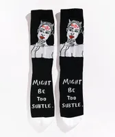 Melodie Too Subtle Black Crew Socks