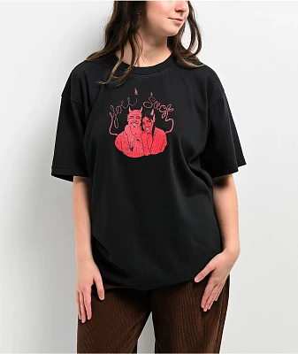Melodie You Suck Oversized Washed Black T-Shirt