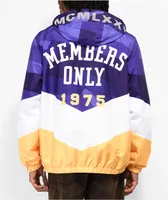 Members Only 1975 Purple, White & Yellow Anorak Jacket