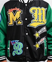 Members Only Black & Green Varsity Jacket