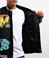 Members Only Black & Green Varsity Jacket