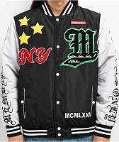 Members Only Black & White Varsity Jacket