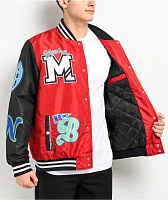 Members Only Championship Red Letterman Jacket