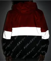 Members Only High Shine Red & Grey Reflective Jacket