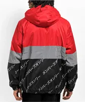 Members Only Kanji Reflective Red Windbreaker Jacket