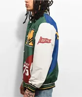 Members Only NY Blue, Green & Red Letterman Jacket