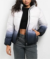 Members Only Ombre White Puffer Jacket