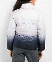 Members Only Ombre White Puffer Jacket