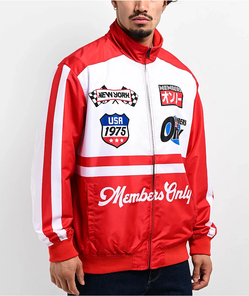 Members Only Racing Team Red Zip Jacket