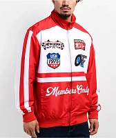 Members Only Racing Team Red Zip Jacket