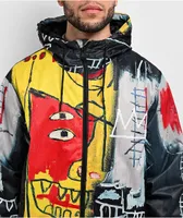 Members Only x Basquiat Midweight Black Windbreaker Jacket