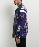 Members Only x Batman Joker Green & Purple Varsity Jacket