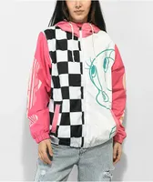 Members Only x Looney Tunes Tweety Bird Pink & Blue Windbreaker Jacket