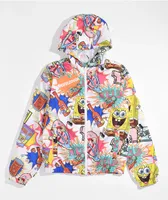 Members Only x Nickelodeon Kids Spongebob White Windbreaker Jacket