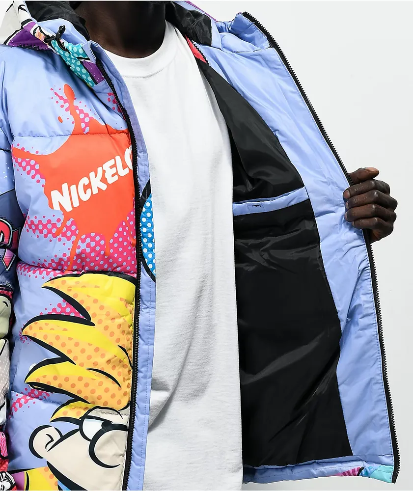 Members Only x Nickelodeon Reptar Purple Puffer Jacket 