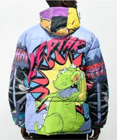 Members Only x Nickelodeon Reptar Purple Puffer Jacket