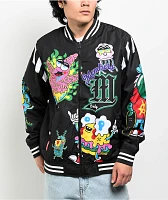 Members Only x Nickelodeon SpongeBob SquarePants Black Varsity Jacket