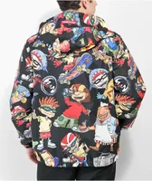 Members Only x Nicklodeon Rocket Power Black Windbreaker Jacket